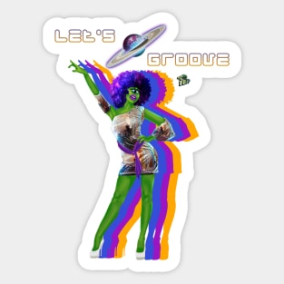 Alien Disco Sticker